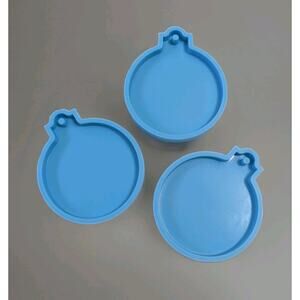 3 Christmas Resin Molds Silicone Epoxy Mold Christmas Ornament round Shape New